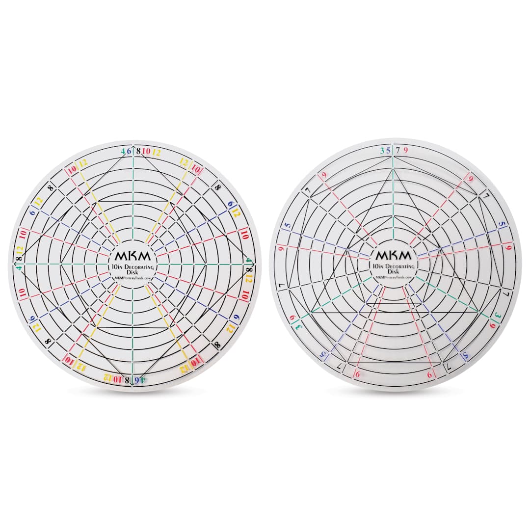 Open in modal - MKM Pottery Tools Decorating Disks - DD-10, Set of 2, Circle, 10" Dia