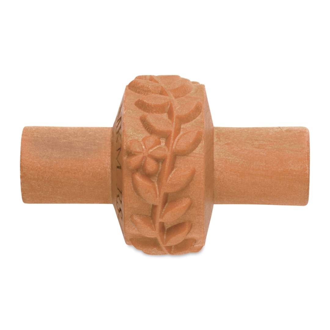 Open in modal - MKM Pottery Tools Small Handle Roller - Flowers and Vines