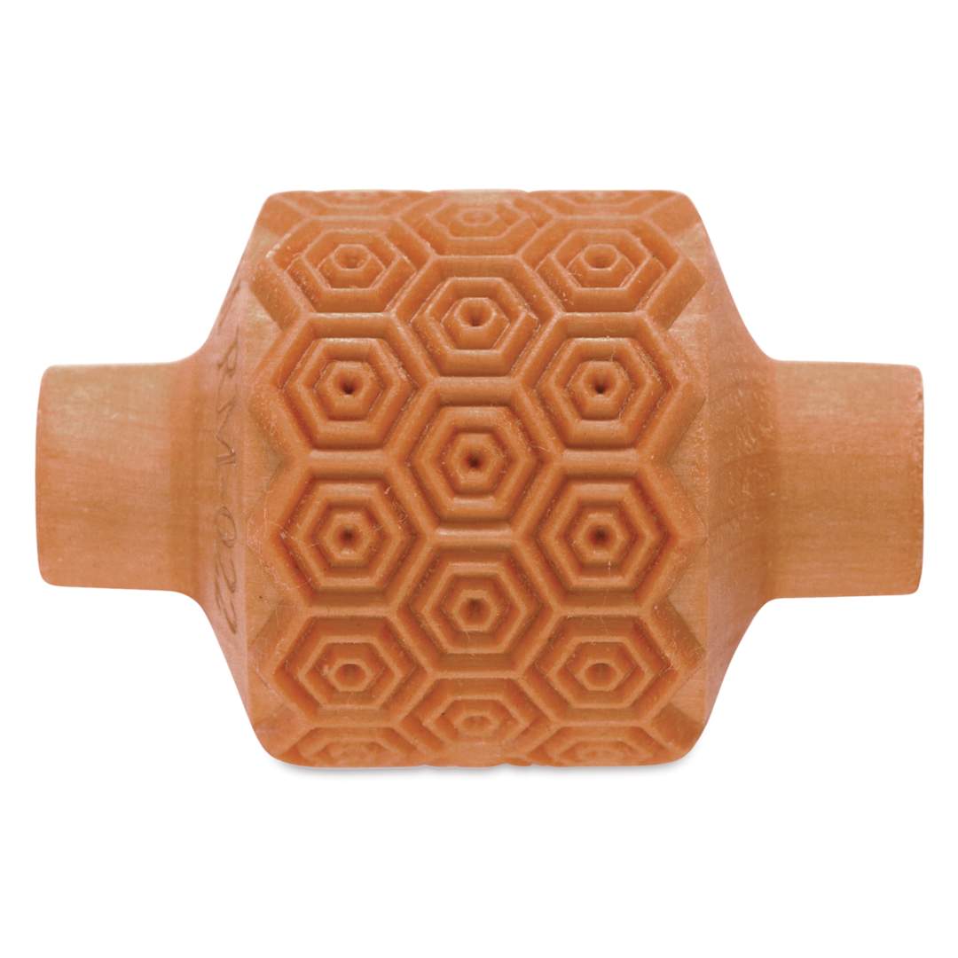 Open in modal - MKM Pottery Tools Medium Handle Roller - Honeycomb