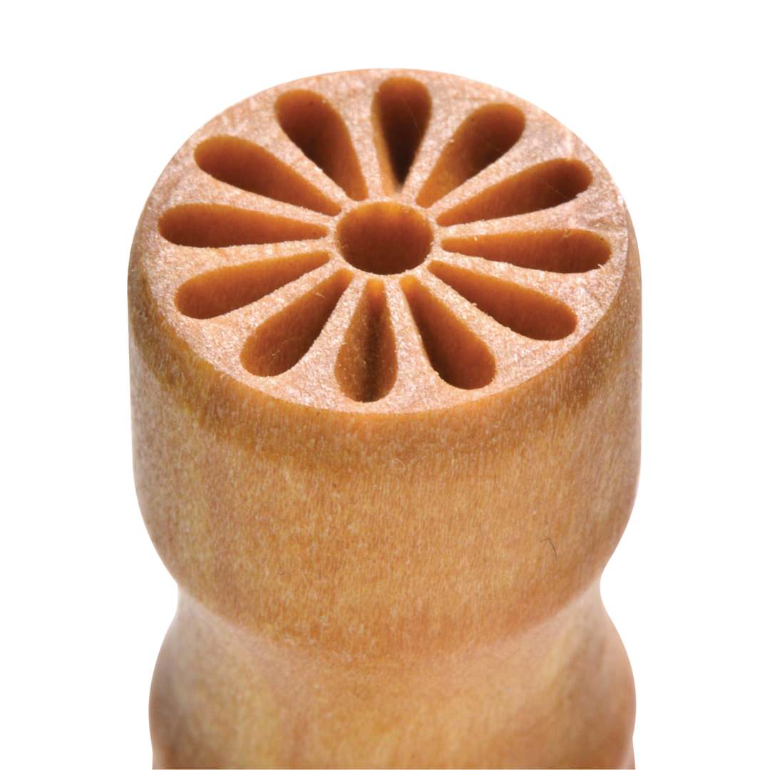 Open in modal - MKM Pottery Tools Round Stamp - SCS-003, Debossed Daisy, Small