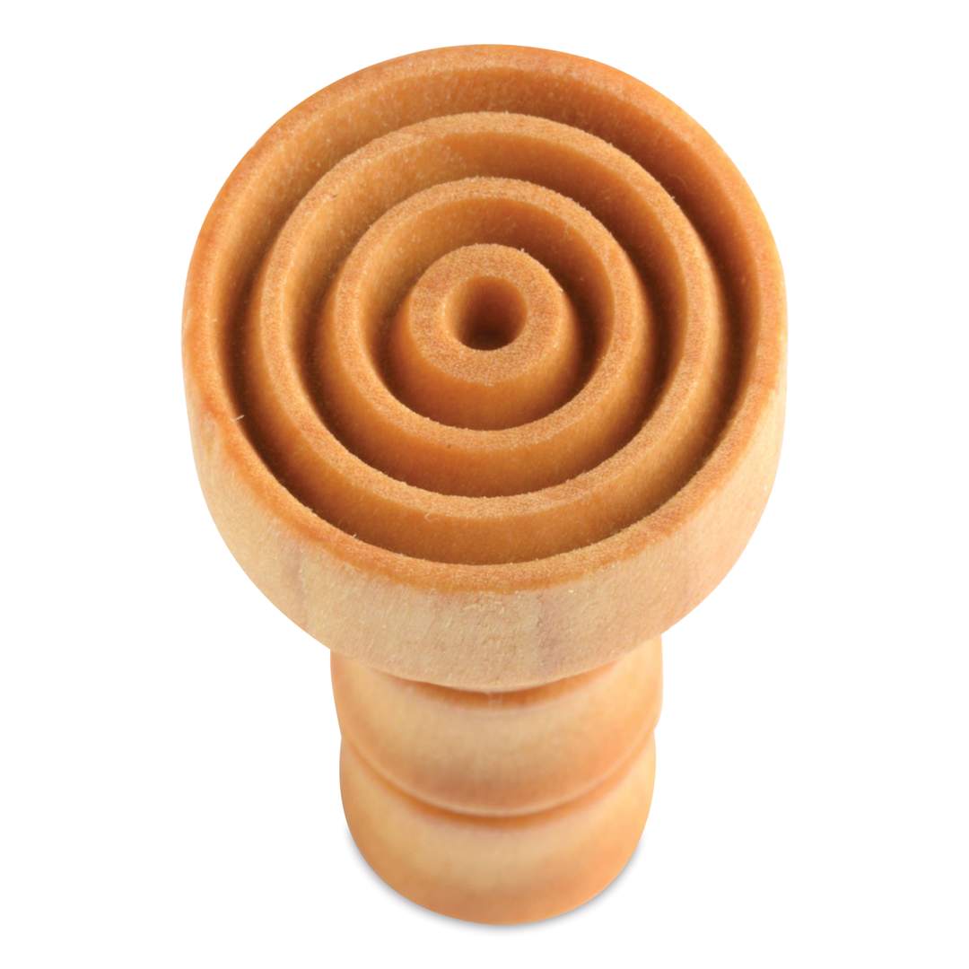 Open in modal - MKM Pottery Tools Round Stamp - SCM-011, Target, Medium