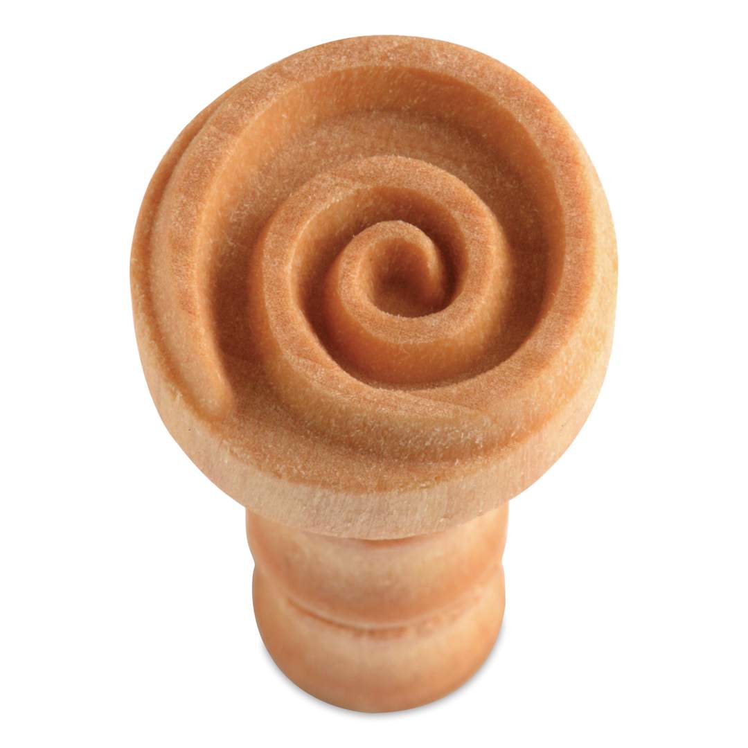Open in modal - MKM Pottery Tools Round Stamp - SCM-106, Spiral, Medium