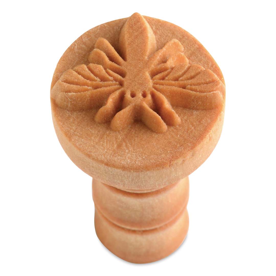 Open in modal - MKM Pottery Tools Round Stamp - SCM-159, Honey Bee, Medium