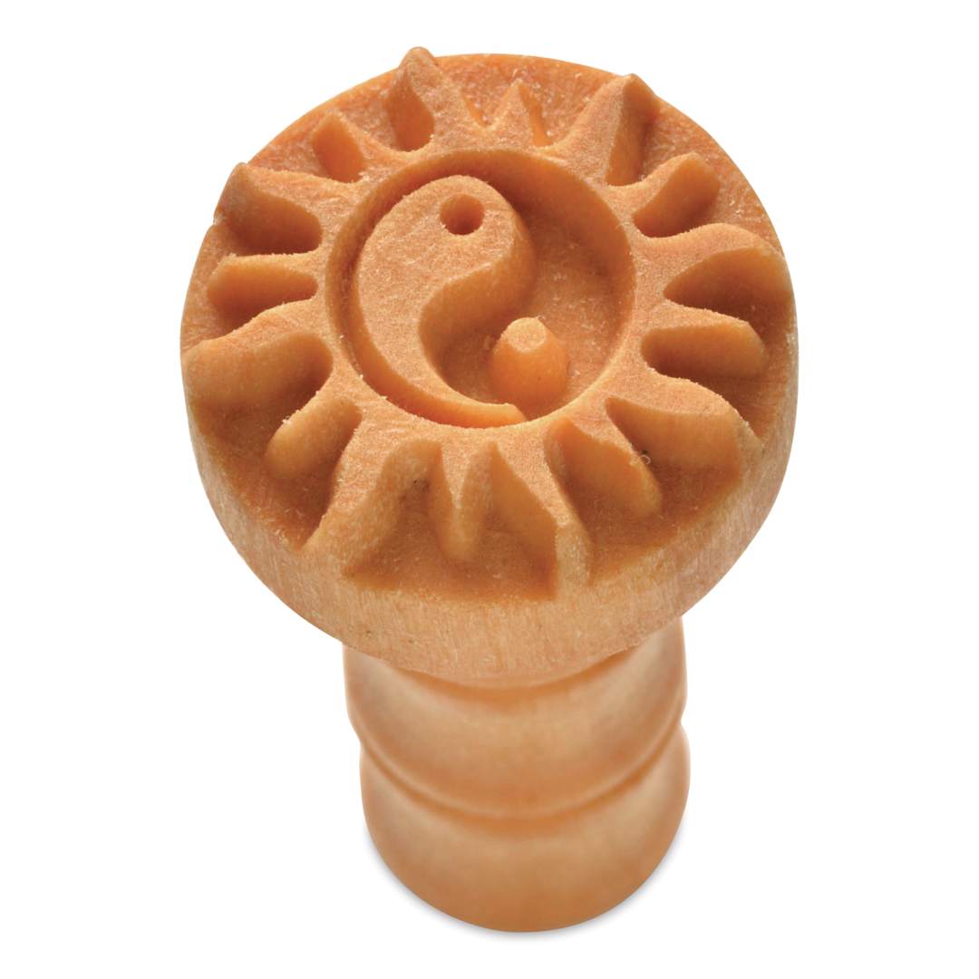 Open in modal - MKM Pottery Tools Round Stamp - SCM-161, Yin Yang, Medium