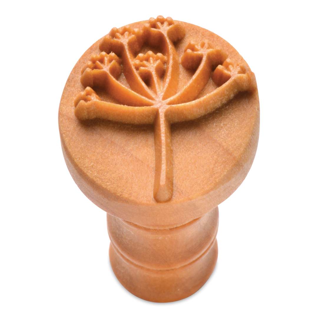 Open in modal - MKM Pottery Tools Round Stamp - SCM-244, Butterfly Milkweed, Medium