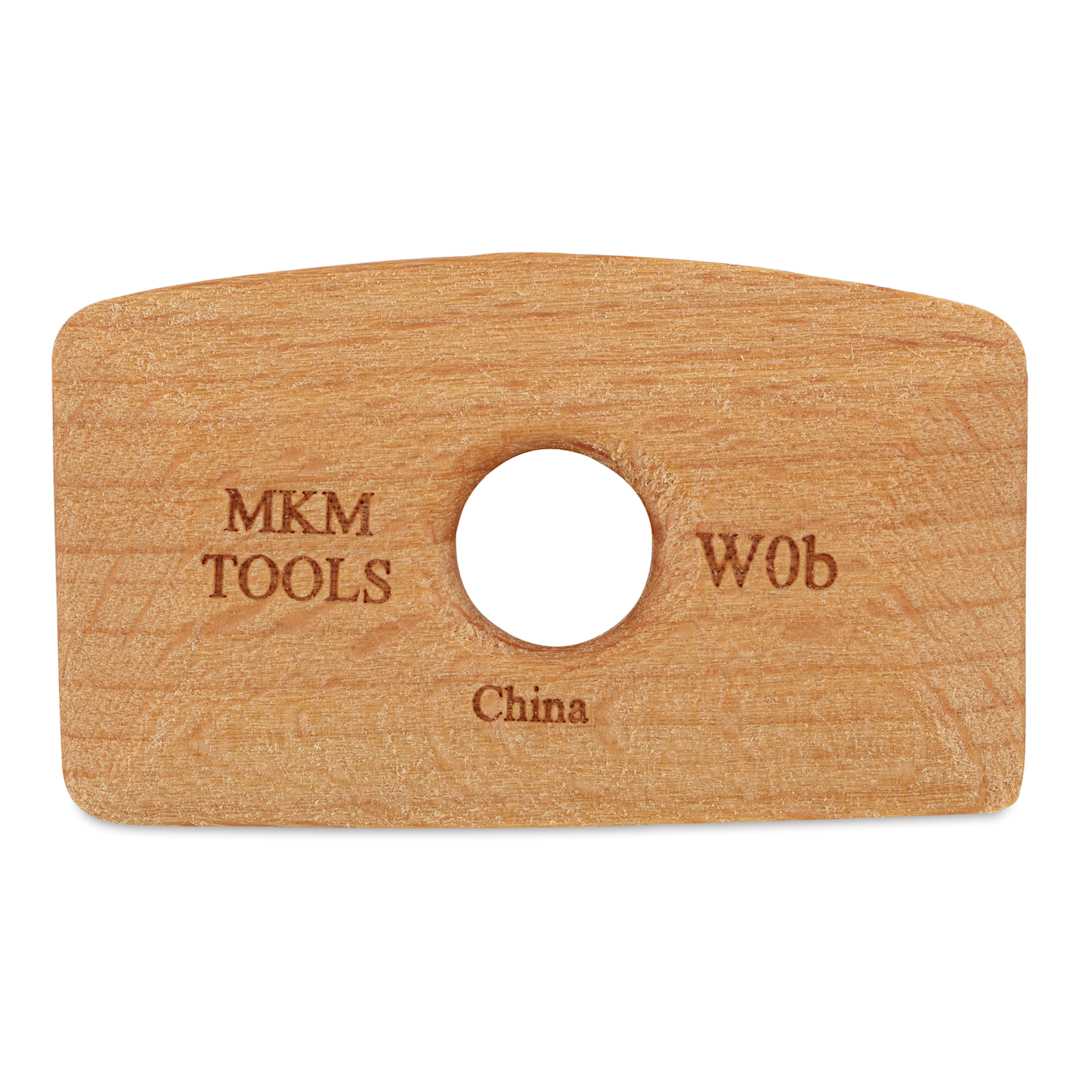 Open in modal - MKM Pottery Tools Wood Rib - W0b, Mini, 2" x 1.1" - front