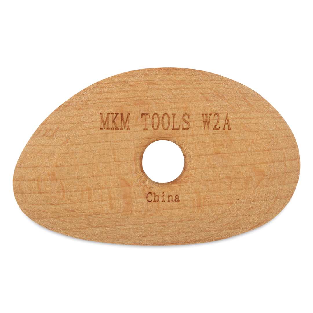 Open in modal - MKM Pottery Tools Wood Rib - W2A, Small, 2.6" x 1.8" - front