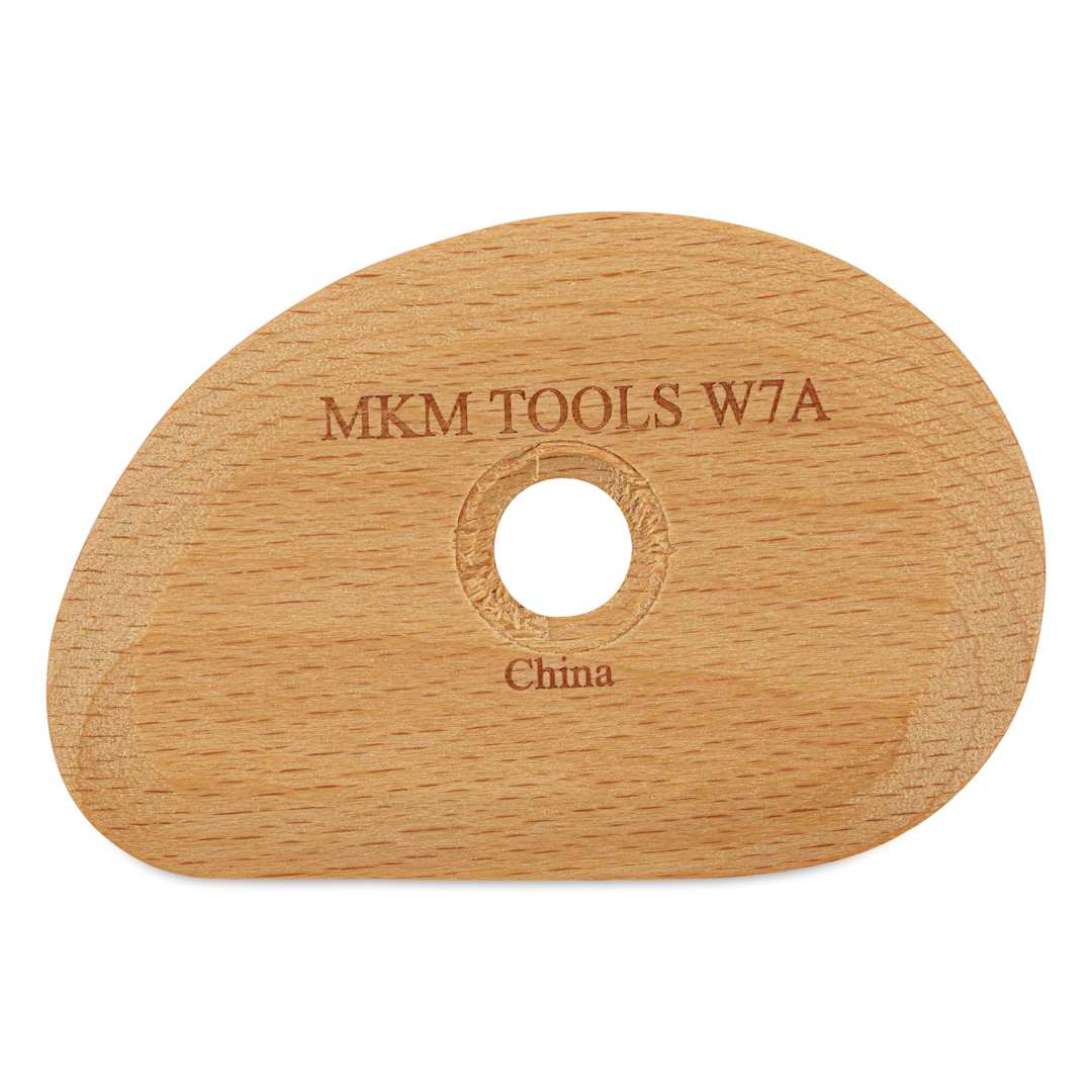 Open in modal - MKM Pottery Tools Wood Rib - W7A, Small, 3" x 2" - front