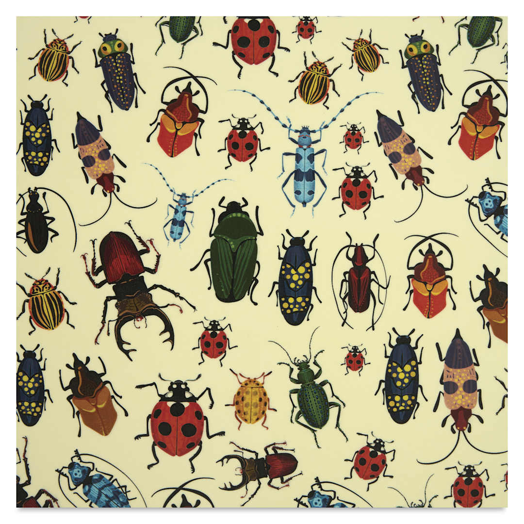 Open in modal - Elan Transfers Overglaze Decal Sheet - Small Beetles - close-up