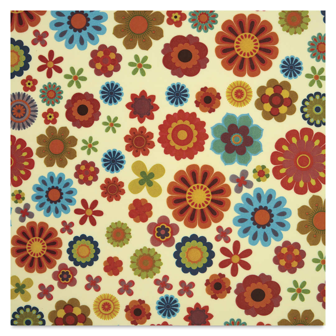 Open in modal - Elan Transfers Overglaze Decal Sheet - Flower Power - close-up