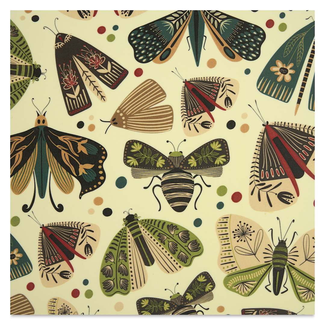 Open in modal - Elan Transfers Overglaze Decal Sheet - Moths - close-up