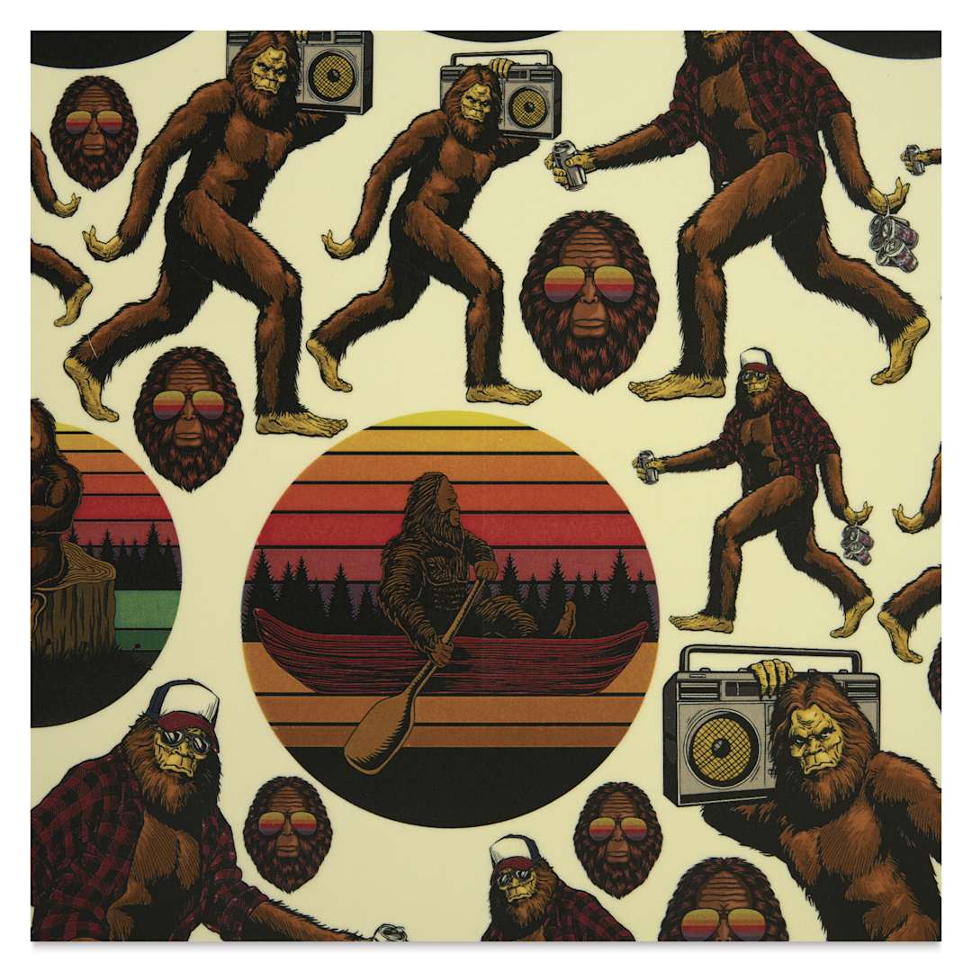 Open in modal - Elan Transfers Overglaze Decal Sheet - Bigfoot - close-up