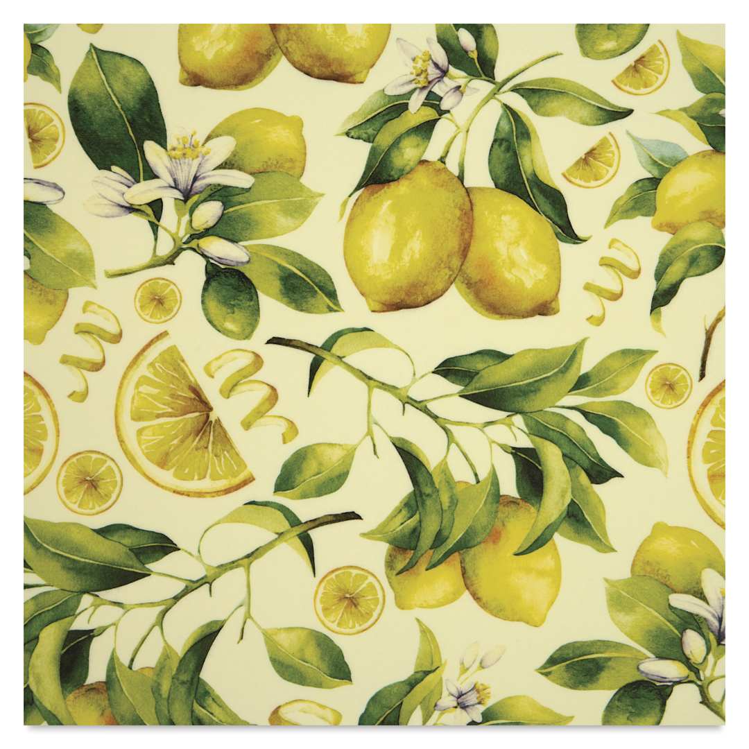 Open in modal - Elan Transfers Overglaze Decal Sheet - Lemons - close-up