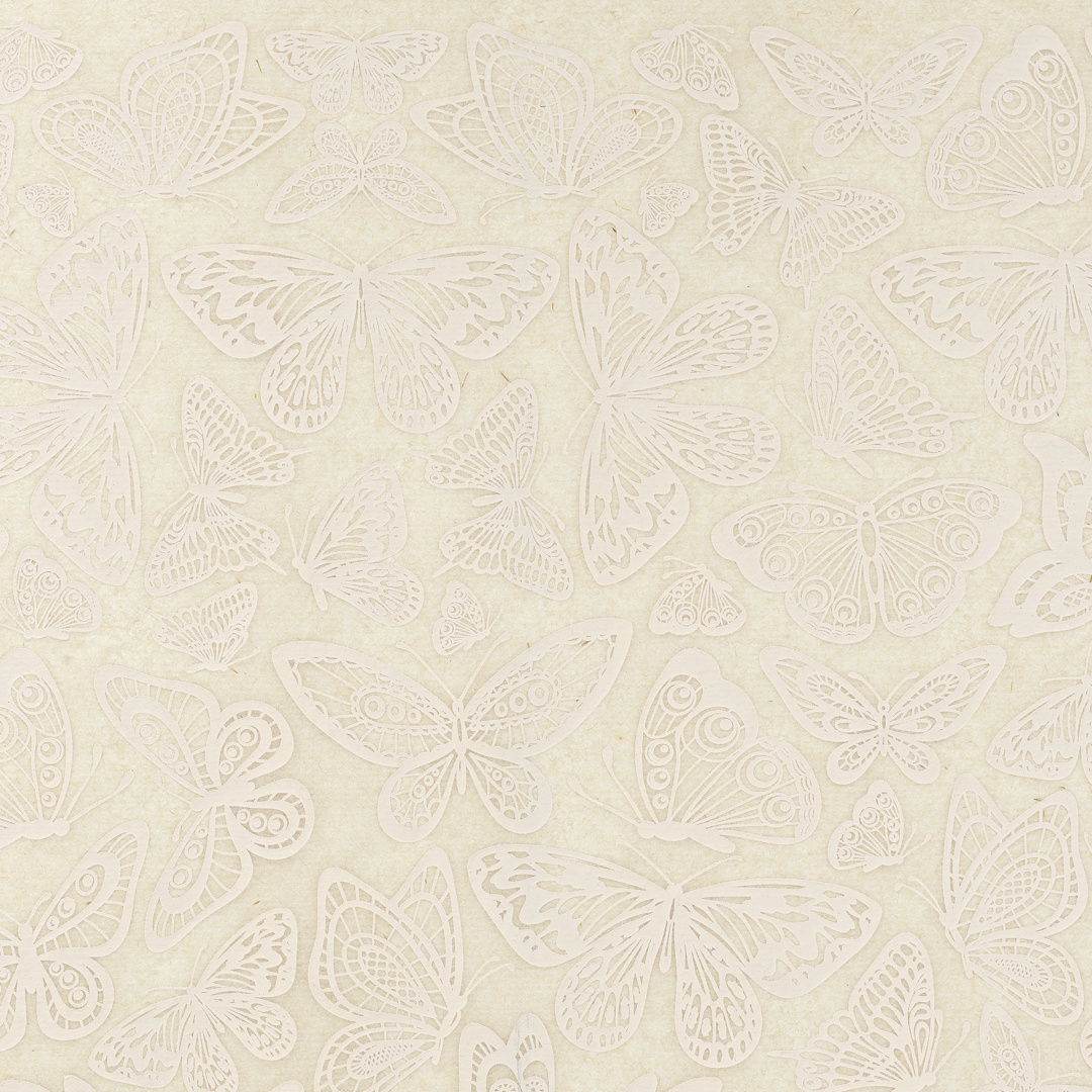 Open in modal - Elan Transfers Underglaze Transfer Sheet - Butterflies in Flight, White - close-up