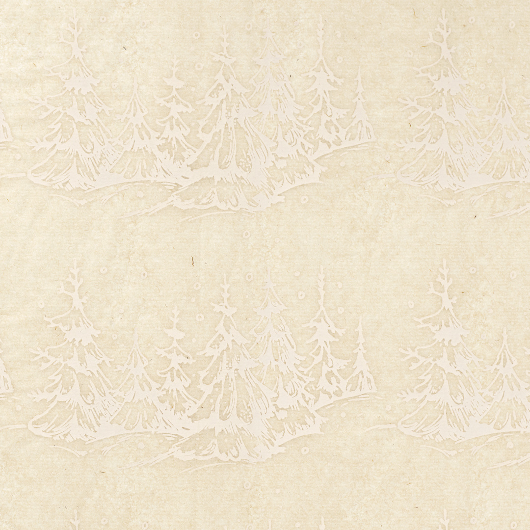 Open in modal - Elan Transfers Underglaze Transfer Sheet - Snowy Trees, White - close-up