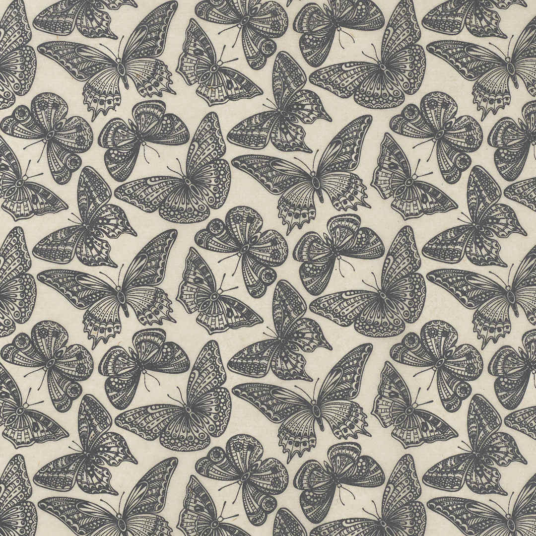 Open in modal - Elan Transfers Underglaze Transfer Sheet - Butterflies, Black - close-up