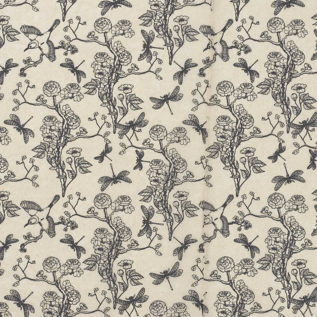 Open in modal - Elan Transfers Underglaze Transfer Sheet - Chinoiserie, Black - close-up