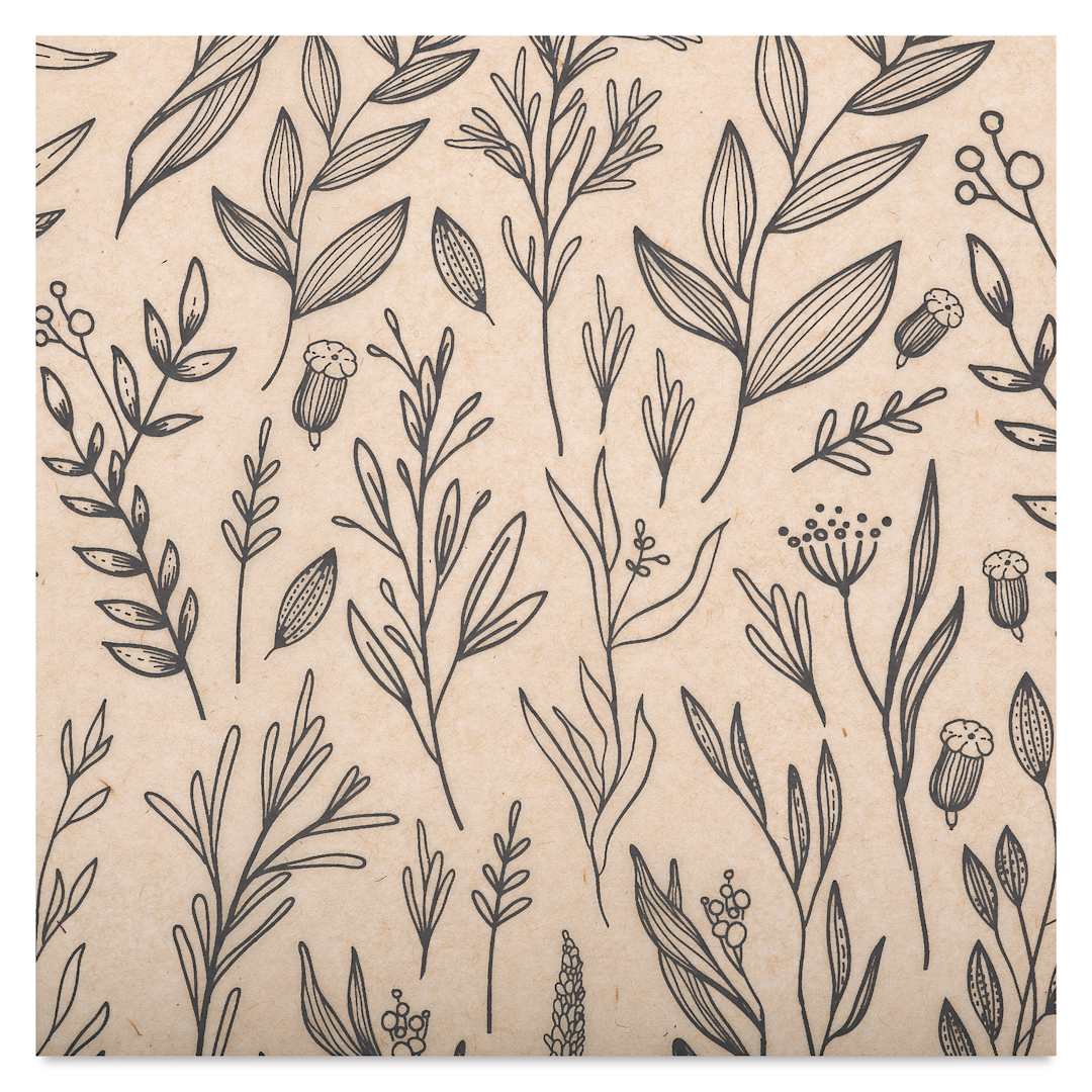 Open in modal - Elan Transfers Underglaze Transfer Sheet - Branches, Black close up