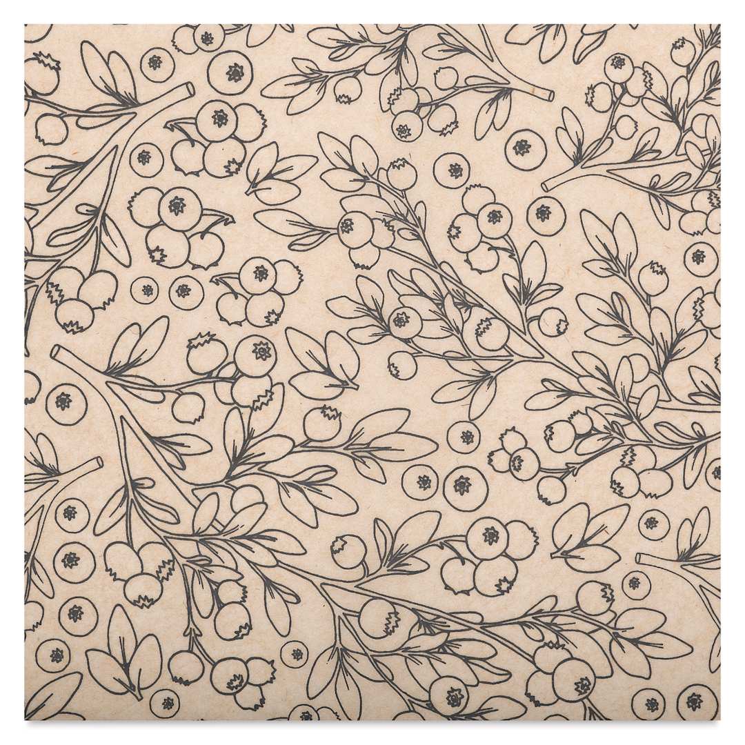 Open in modal - Elan Transfers Underglaze Transfer Sheet - Blueberries, Black close up