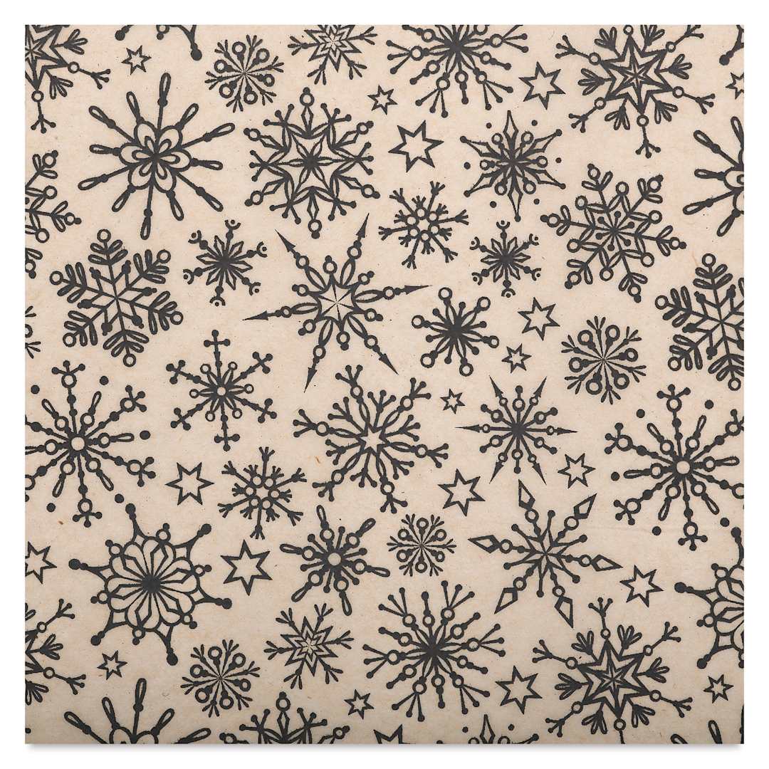 Open in modal - Elan Transfers Underglaze Transfer Sheet - Snowflakes, Black close up