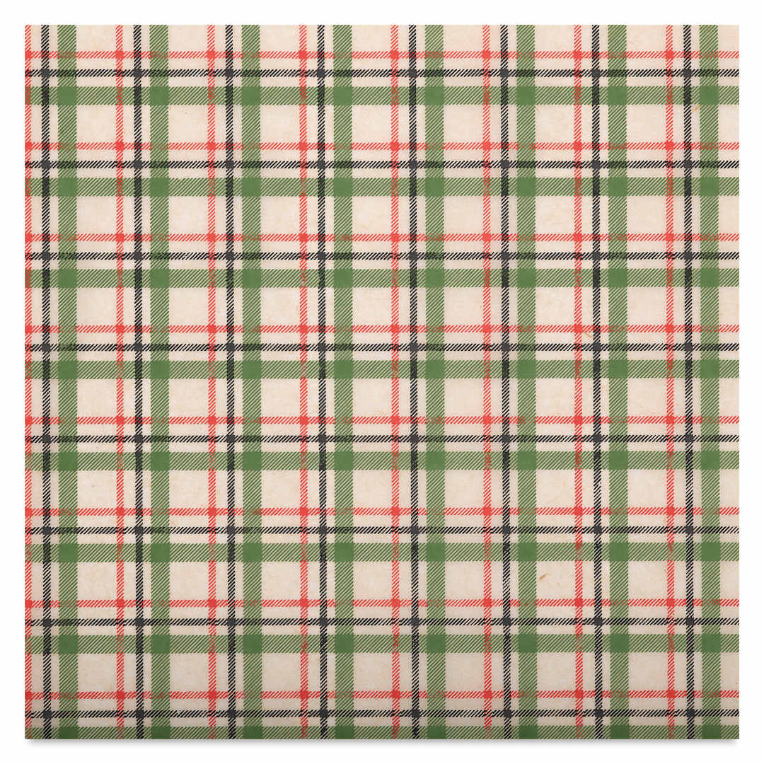 Open in modal - Elan Transfers Underglaze Transfer Sheet - Holiday Plaid, Assorted close up