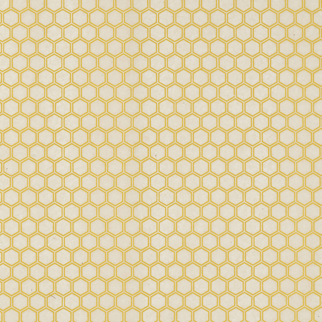Open in modal - Elan Transfers Underglaze Transfer Sheet - Honeycomb, Yellow - close-up