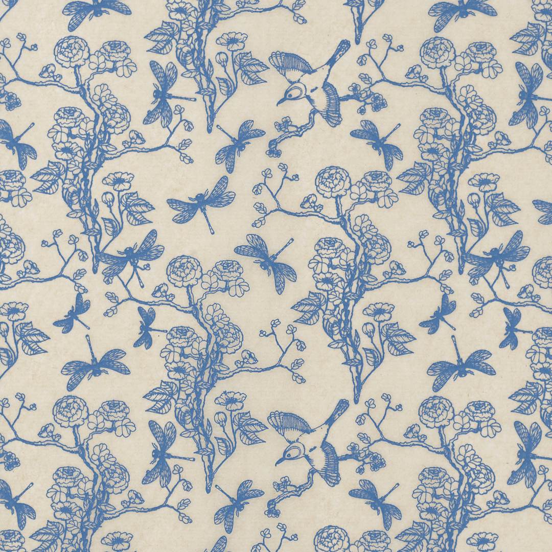 Open in modal - Elan Transfers Underglaze Transfer Sheet - Chinoiserie, Blue - close-up