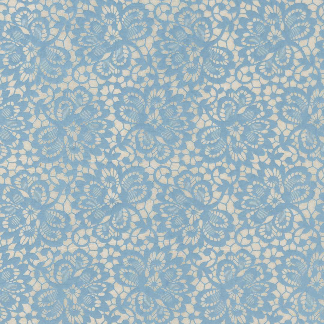 Open in modal - Elan Transfers Underglaze Transfer Sheet - Floral Lace, Turquoise - close-up