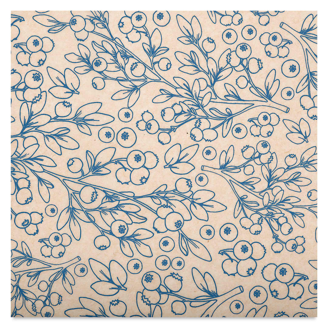 Open in modal - Elan Transfers Underglaze Transfer Sheet - Blueberries, Blue close up