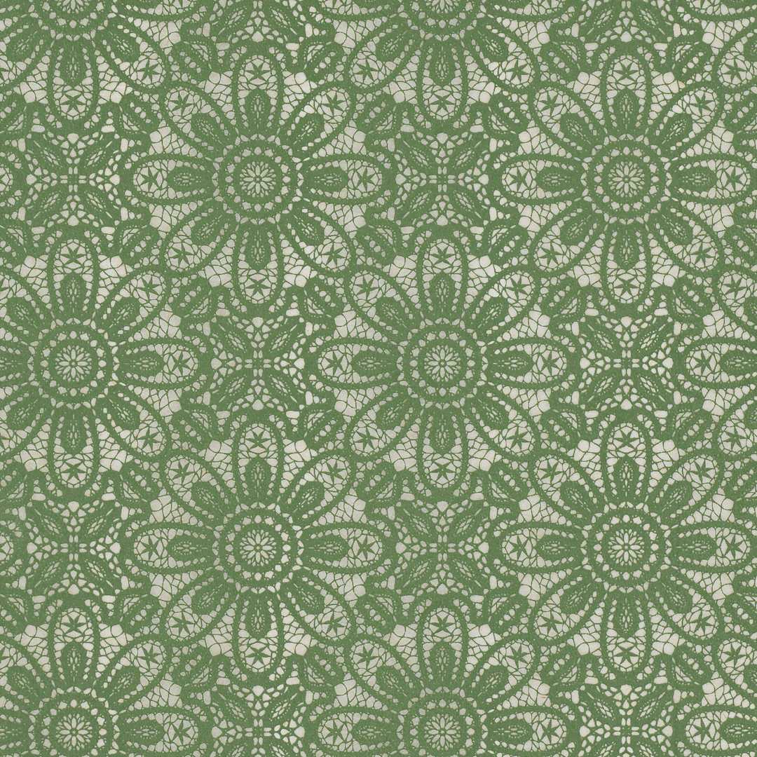 Open in modal - Elan Transfers Underglaze Transfer Sheet - Lace, Green - close-up