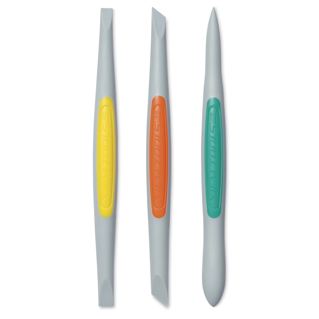 Open in modal - Xiem Clay Finishing Tools - Flex-Firm, Set of 3, Medium