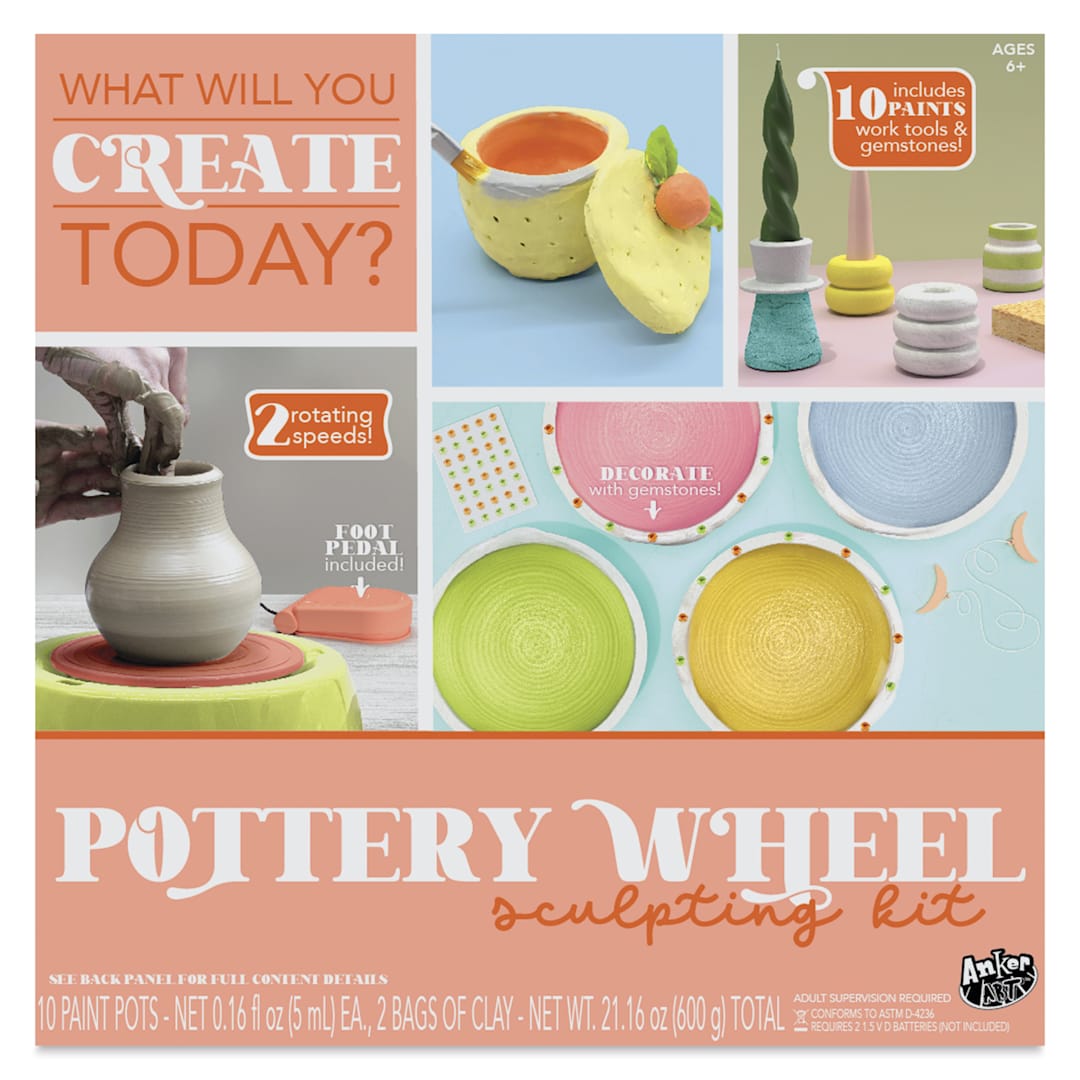 Open in modal - Anker Art Kids Pottery Wheel Sculpting Kit - front of packaging
