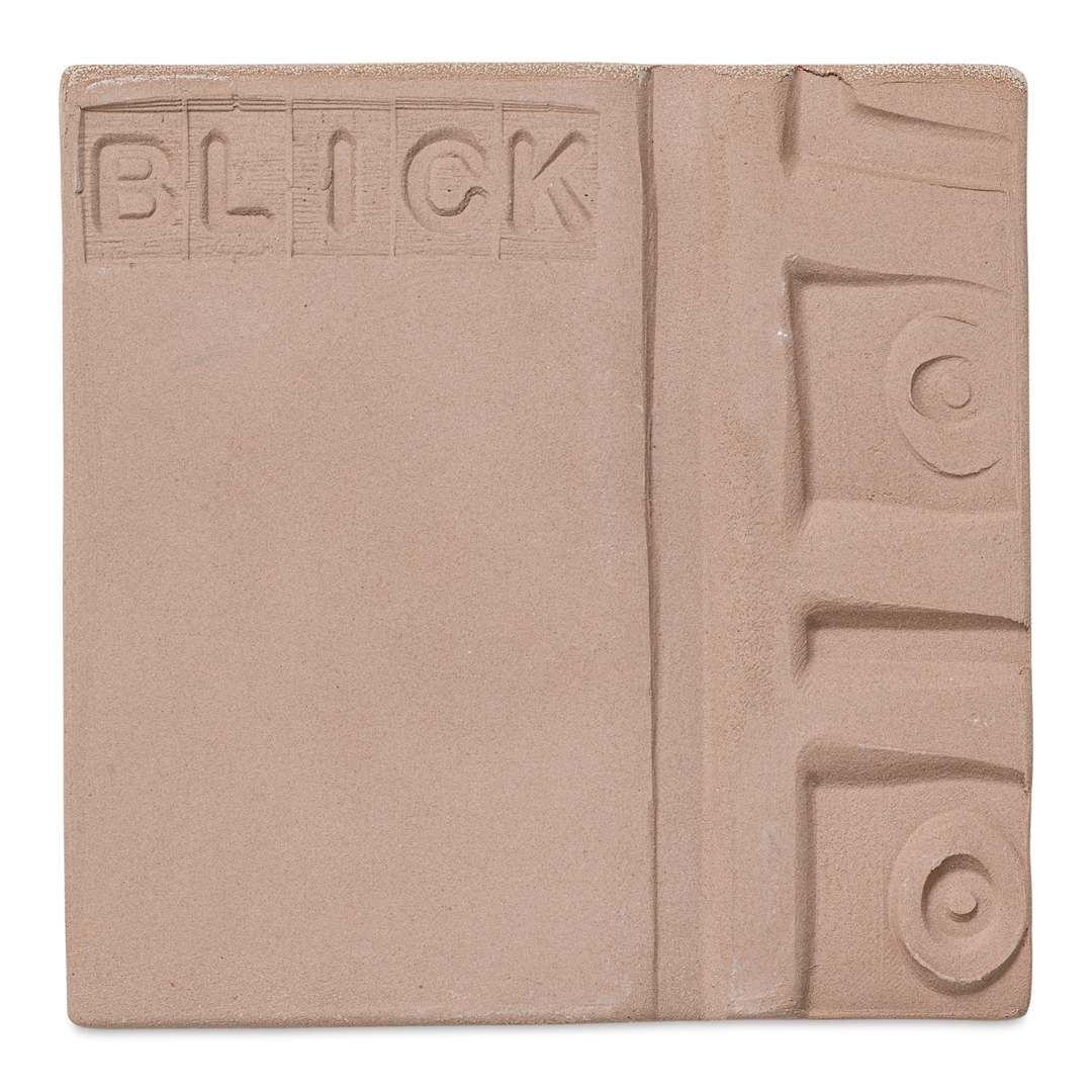 Open in modal - Blick Mid-Fire Stoneware Clay - Light Brown, fired chip