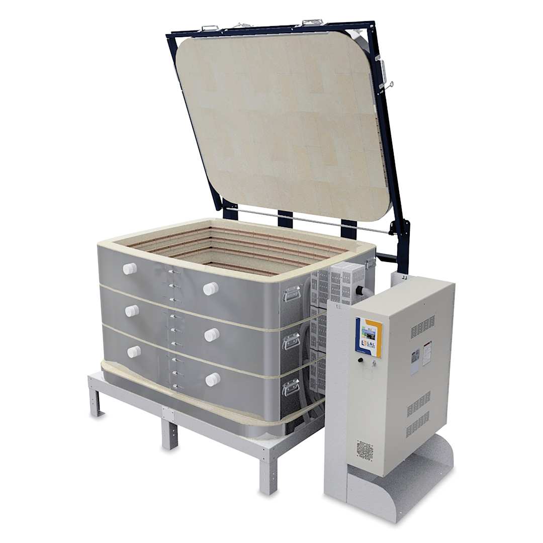 Open in modal - L&L Davinci Rectangular Kiln - T3427-D, Cone 10, 240V-3P, 60.0A, 27" H x 43-1/2" W x 30-1/2" D