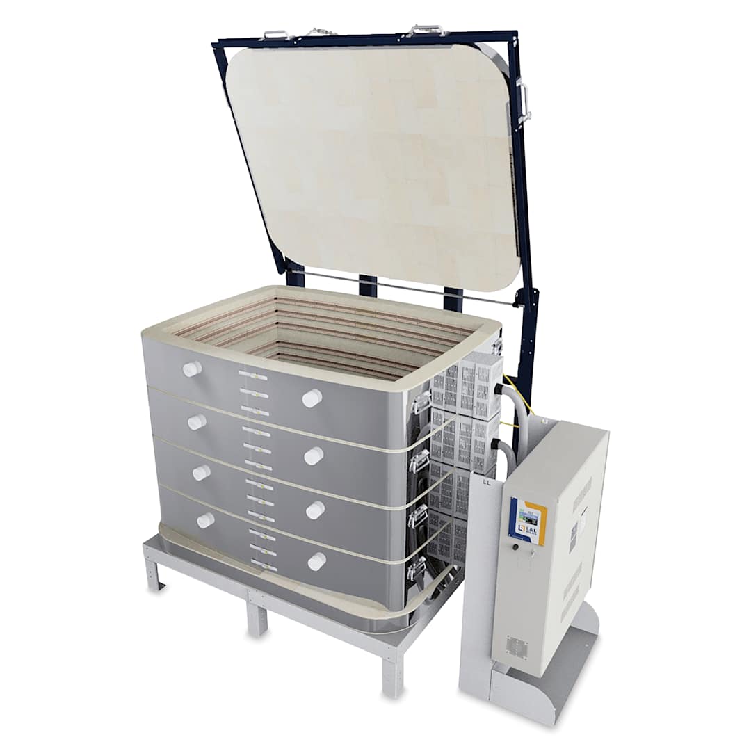 Open in modal - L&L Davinci Rectangular Kiln - T3436-D, Cone 10, 240V-1P, 138.5A, 36" H x 43-1/2" W x 30-1/2" D