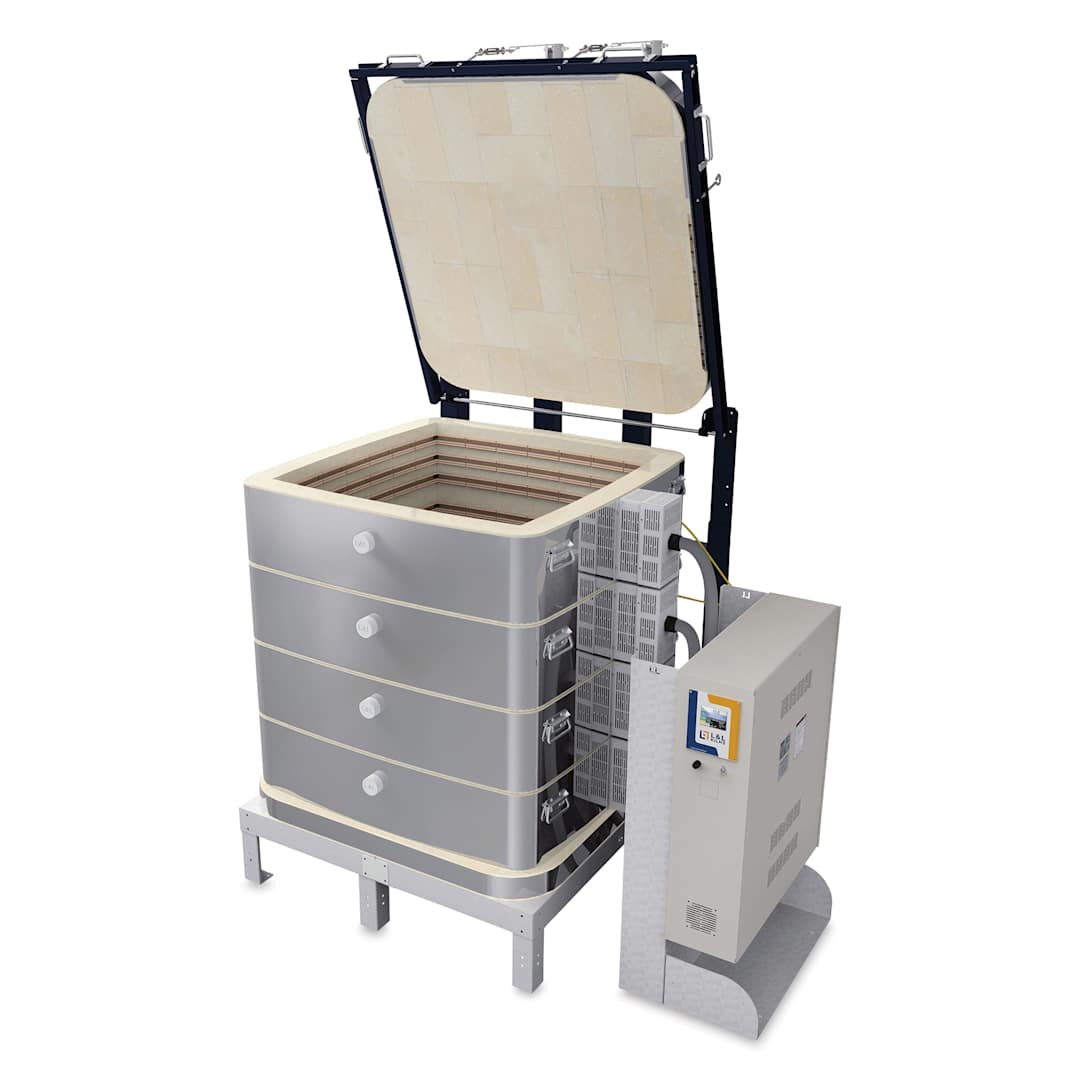 Open in modal - L&L Davinci Square Kiln - X3236-D, Cone 10, 208V-3P, 76.5A, 36" H x 30-1/2" W x 30-1/2" D