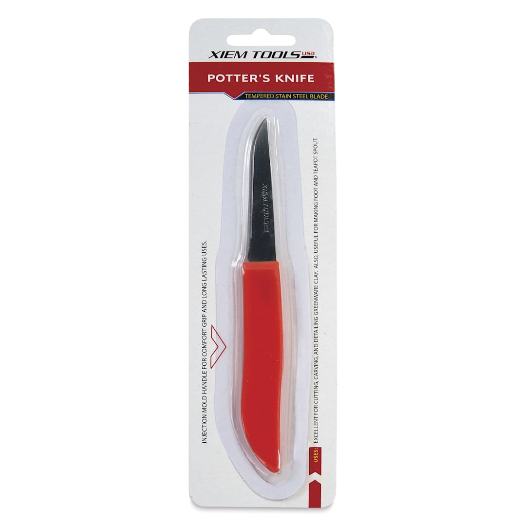 Open in modal - Xiem Tools Potter’s Knife - Orange - front of packaging