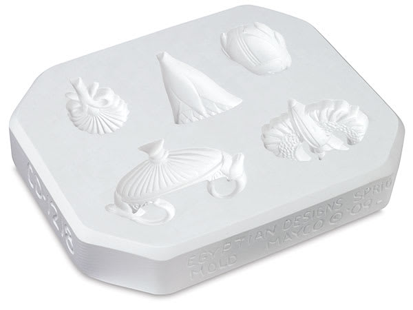 Open in modal - Mayco Sprig Molds - Angled view of Egyptian Designs Mold