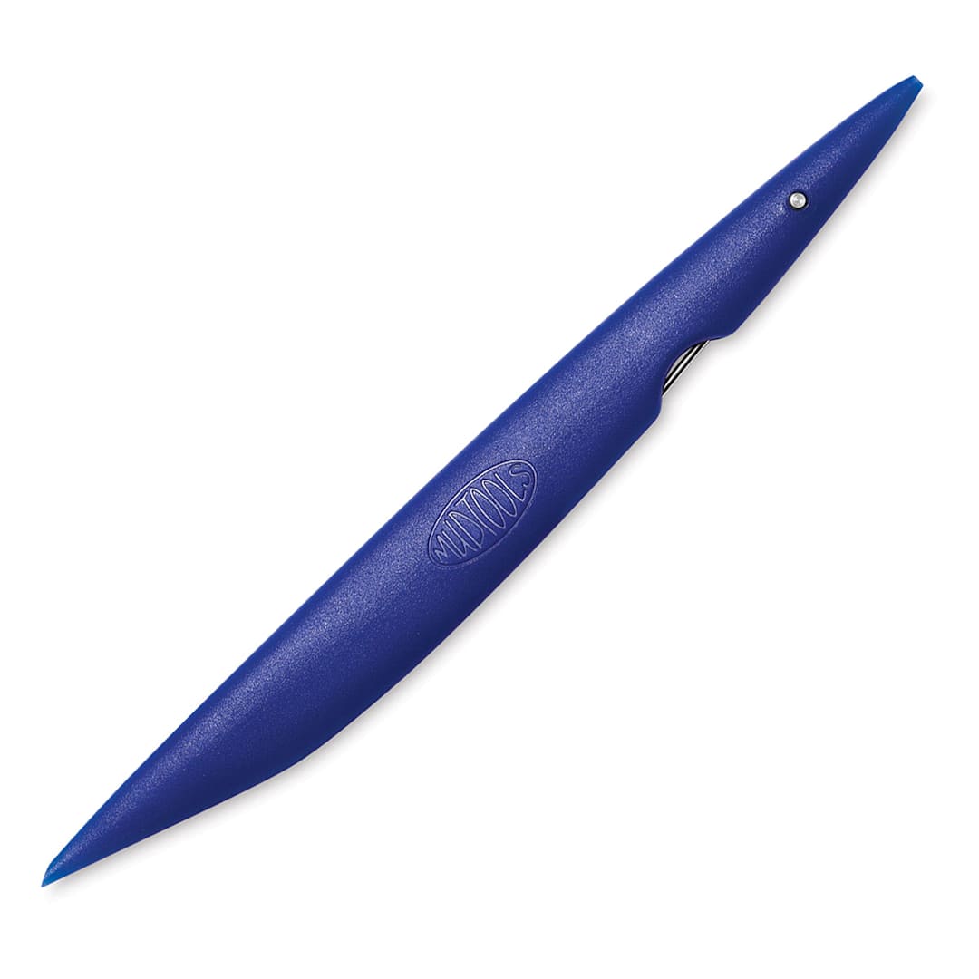 Open in modal - Mudtools Mudshark - Angled Dark Blue Tool with needle retracted