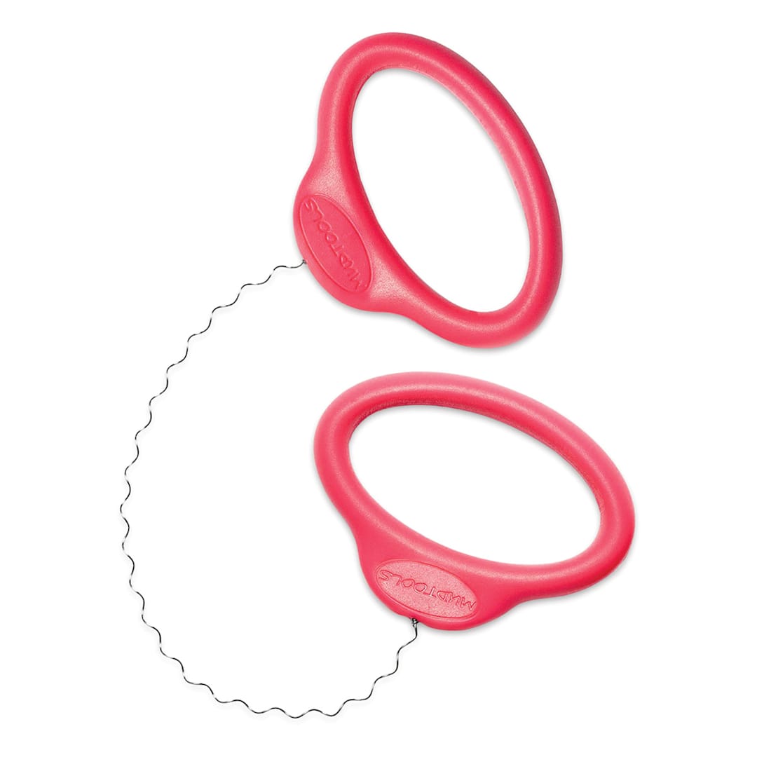 Open in modal - Mudtools Mudwires - Short Curly Pink Mudwire shown in loop