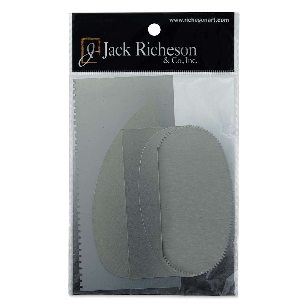 Open in modal - Richeson Stainless Steel Scrapers - Set of 5 (Front of package)