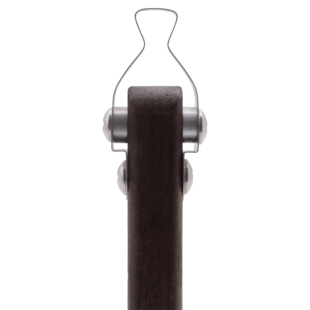 Open in modal - DiamondCore Pottery Trimming Tool - T102, XS Flat Top w/ Small Paddle Handle - close-up of tip