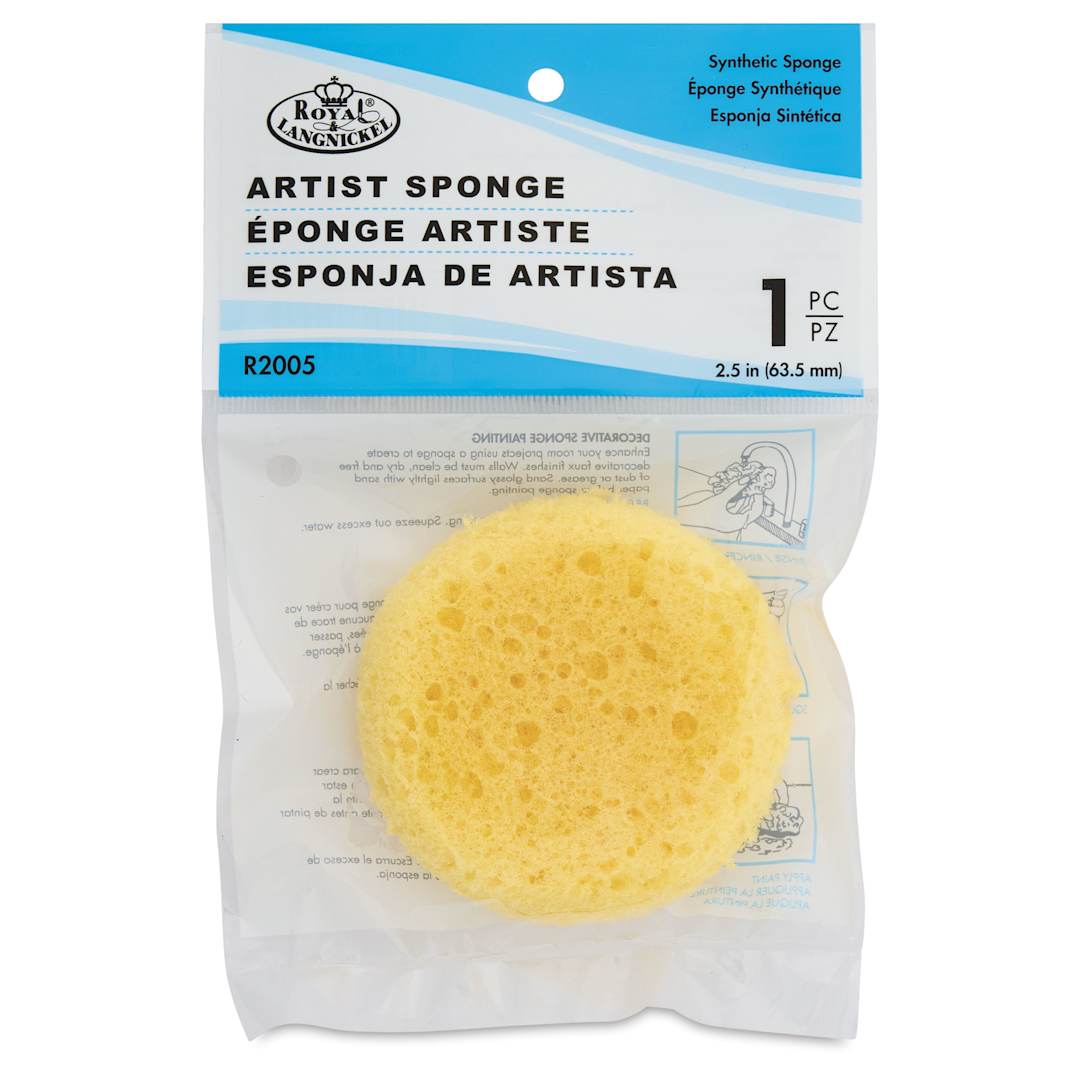 Open in modal - Royal & Langnickel Synthetic Artist Sponge - Medium - front of packaging
