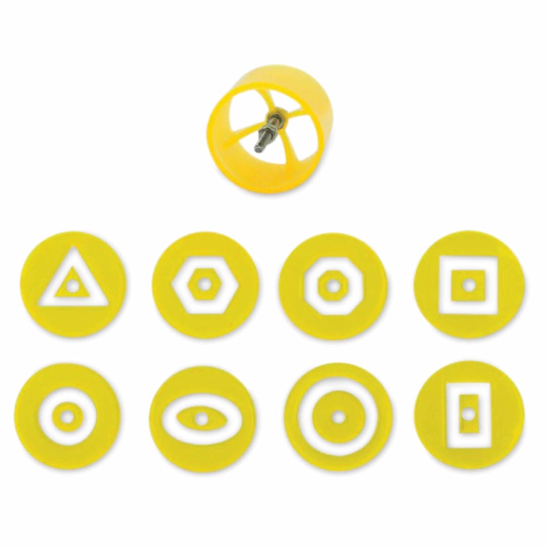 Open in modal - The Ceramic Shop Hand Extruder Hollow Die Set - Set of 8, 2" Diameter