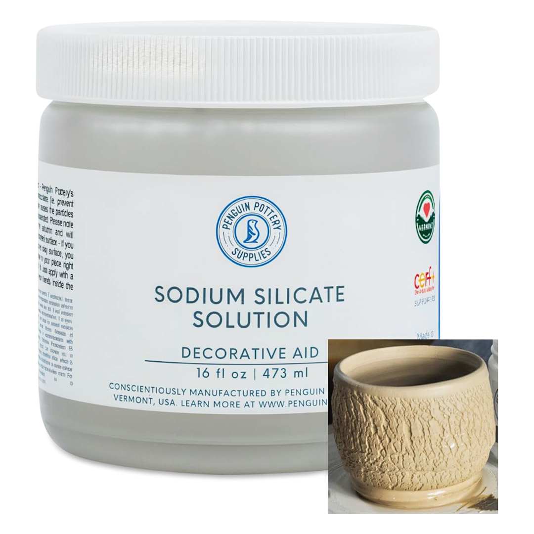 Open in modal - Penguin Pottery Sodium Silicate Solution - 16 oz Jar