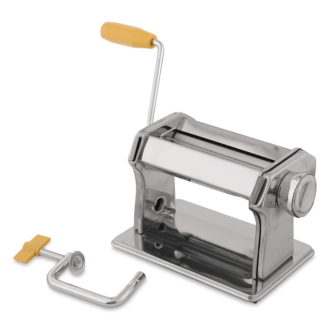 Open in modal - Sculpey Clay Conditioning Machine - Right angled view with C-Clamp