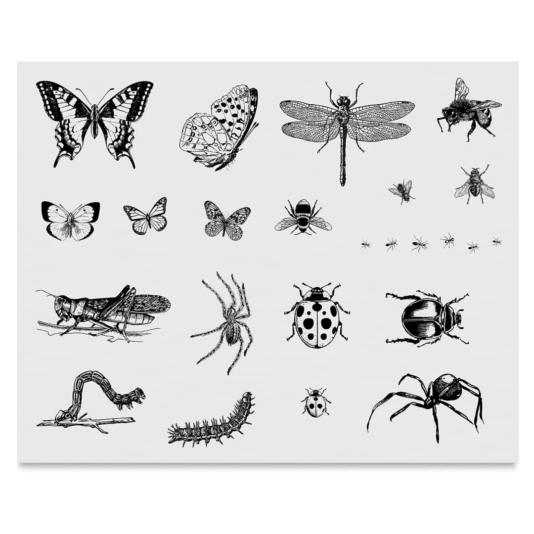 Open in modal - Mayco Designer Silkscreens - Screen of various Bugs shown