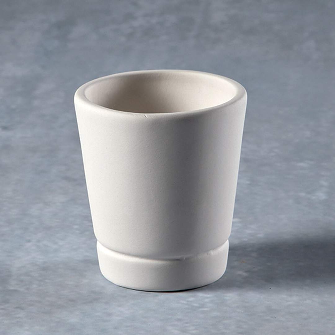 Open in modal - Duncan Oh Four Bisque Drinkware - Side view of ceramic shot glass