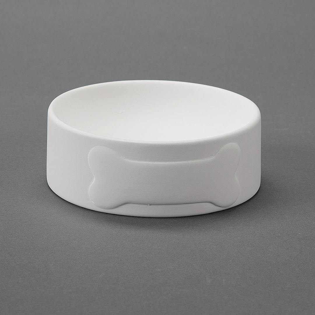 Open in modal - Duncan Oh Four Bisque Dog Bowl with Bone