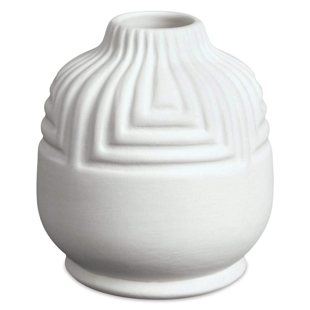 Open in modal - Mayco Stoneware Bisque Bud Vase - Rounded